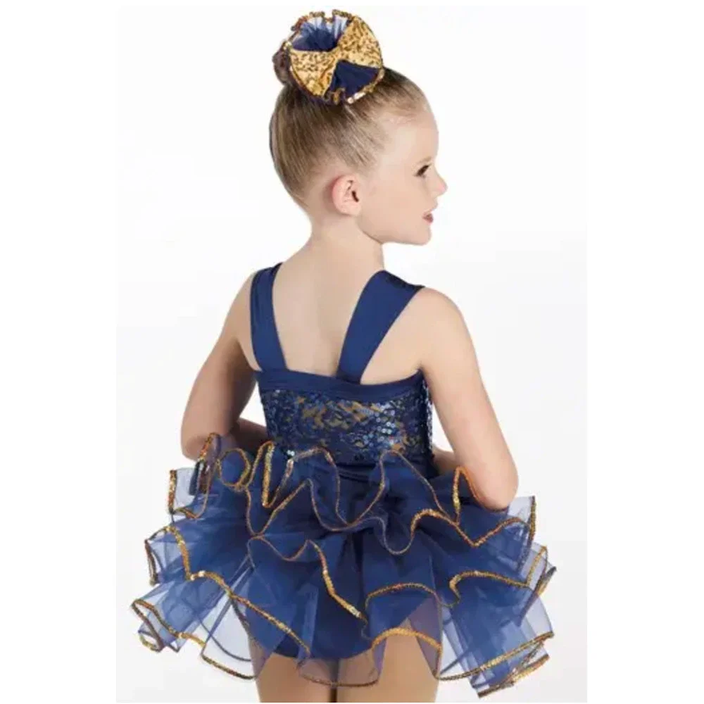 Weissman Showtime You Can Tell She's a Princess Navy Gold Sequin Tutu Costume XL